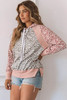 Pink Leopard Long Sleeve Hooded Sweatshirt