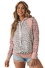 Pink Leopard Long Sleeve Hooded Sweatshirt