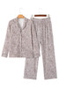 White Leopard Print Long Sleeve and Pants Pajamas Set White Leopard Print Long Sleeve and Pants Pajamas Set