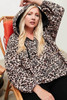 Plus Size Active Leopard Print Hoodie