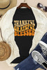 Black THANKFUL GRATEFUL BLESSED Crew Neck Graphic Tee