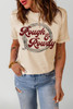 Khaki Rough & Rowdy Rope Print Short Sleeve T Shirt