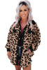 Black Contrast Trimmed Leopard Teddy Shacket Black Contrast Trimmed Leopard Teddy Shacket