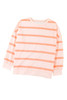 Stripe Striped Drop Shoulder Pullover Sweatshirt