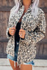 Leopard Print Button up Denim Jacket