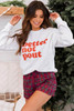 2pcs Better Not Pout Sweatshirt and Plaid Shorts Set 2pcs Better Not Pout Sweatshirt and Plaid Shorts Set