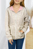 Leopard Print Drawstring Waist Hooded Kids Jacket