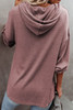 Buttoned High and Low Hem Hoodie