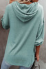 Buttoned High and Low Hem Hoodie
