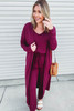 Elastic Drawstring Waist Jumpsuit and Duster Set