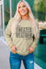 Khaki SWEATER WEATHER Leopard Print Pullover Sweatshirt