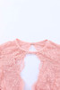 Pink 2pcs Cutout Lace Bustier Lingerie Set Pink 2pcs Cutout Lace Bustier Lingerie Set