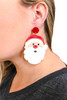 Red Christmas Santa Claus Drop Earrings