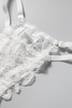 White Solid Sexy Lace Bralette Lingerie Set