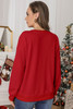 Red Santa Baby Letter Glitter Print Pullover Sweatshirt Red Santa Baby Letter Glitter Print Pullover Sweatshirt