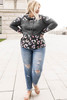 Gray Plus Size Leopard Waffle Knit Hoodie