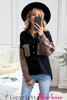 Black Contrast Leopard Denim Jacket Black Contrast Leopard Denim Jacket