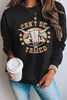Black Can't Be Tamed Ox Head Graphic Sweatshirt