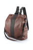 Brown Multifunctional Retro Faux Leather Backpack Brown Multifunctional Retro Faux Leather Backpack