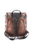 Brown Multifunctional Retro Faux Leather Backpack Brown Multifunctional Retro Faux Leather Backpack
