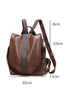 Brown Multifunctional Retro Faux Leather Backpack Brown Multifunctional Retro Faux Leather Backpack