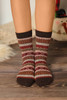 Multicolor 5pcs Thermal Fuzzy Warm Winter Crew Socks