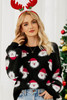 Black Christmas Santa Claus Pullover Sweater