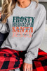 Gray Frosty Rudolph Santa Jesus Long Sleeve Sweatshirt