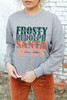 Gray Frosty Rudolph Santa Jesus Long Sleeve Sweatshirt