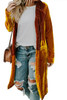 Yellow Retro Velvet Long Sleeve Pocket Coat