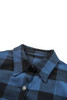 Blue Turn-down Collar Plaid Shirt Jacket