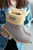 Gray Winter Fleece Lined Boots