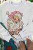 Gray Christmas Santa Clause Graphic Sweatshirt