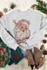 Gray Christmas Santa Clause Graphic Sweatshirt