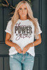 White This Is Power In The Name Of Jesus Leopard Letter Graphic Tee