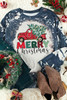 Multicolor MERRY Christmas Bleached Long Sleeve Top