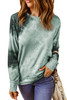 Ombre Gray Tie-dye Long Sleeve Top