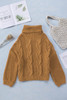 Cuddle Weather Cable Knit Handmade Turtleneck Sweater