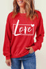 Red Valentine's Day Love Graphic Sweatshirt Red Valentine's Day Love Graphic Sweatshirt