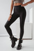 Black Criss Cross Tummy Control High Waist Leggings