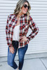 Red Plus Size Plaid Pattern Shirt