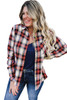 Red Plus Size Plaid Pattern Shirt