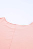 Pink Ruffled Short Sleeve Leopard Splicing Flowy Plus Size Top