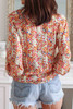 Multicolor Boho Floral Print Button Front Shirt