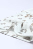 White Plus Size Leopard Patchwork Short Sleeve Top