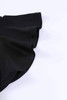 Black Ruffled Sleeve Wrap V Neck Midi Dress