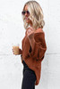 Brown Dotty Textured Knit Drop Shoulder Tee