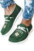Green Lucky Clover Lace up Slip on Shoes
