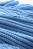 Sky Blue Ruffle Sleeve Cable Knit Sweater Sky Blue Ruffle Sleeve Cable Knit Sweater