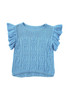 Sky Blue Ruffle Sleeve Cable Knit Sweater Sky Blue Ruffle Sleeve Cable Knit Sweater